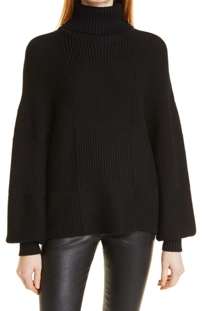 Shop Staud Benny Turtleneck Sweater In Black