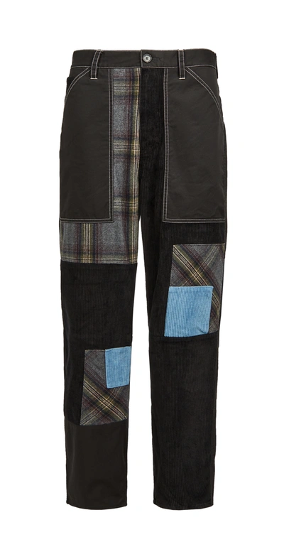 Shop Jw Anderson Cropped Patchwork Fatigue Trousers