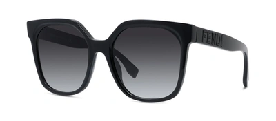 Shop Fendi Fe40007i 01b Cat Eye Sunglasses In Smoke