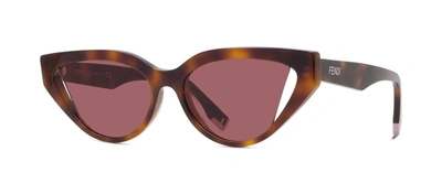 Shop Fendi Fe40009i 53s Cat Eye Sunglasses In Pink