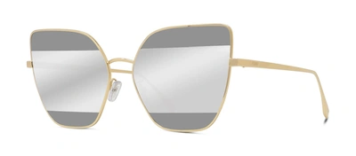 Shop Fendi Fe40015u 30c Cat Eye Sunglasses In Silver