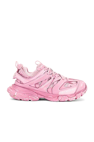 Shop Balenciaga Track Sneakers In Faded Pink