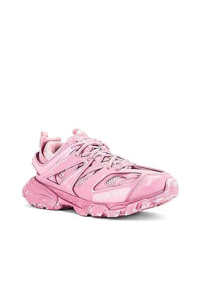 Shop Balenciaga Track Sneakers In Faded Pink