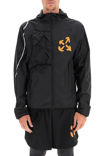 Shop Off-white Active Windproof Jacket In Black