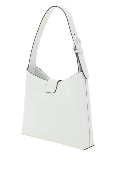 Shop Ferragamo Salvatore  Trifolio Shoulder Bag In White