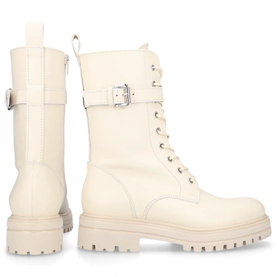 Shop Guglielmo Rotta Ankle Boots Waima Calfskin In White