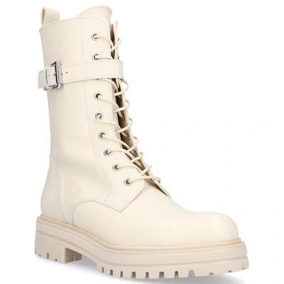 Shop Guglielmo Rotta Ankle Boots Waima Calfskin In White