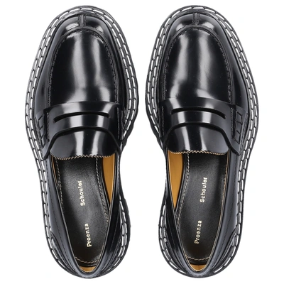 Shop Proenza Schouler Loafers Ps35111 Calfskin In Black