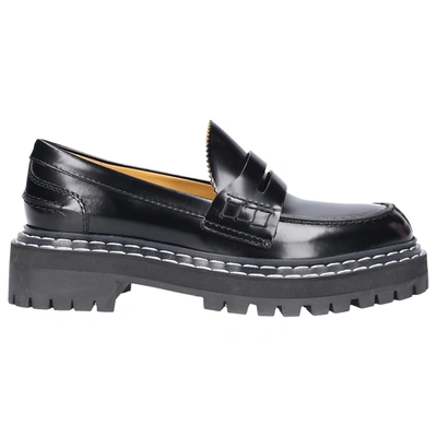Shop Proenza Schouler Loafers Ps35111 Calfskin In Black