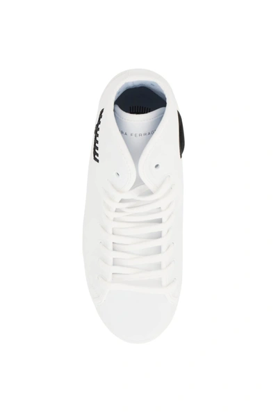 Shop Chiara Ferragni High Leather Sneakers In White