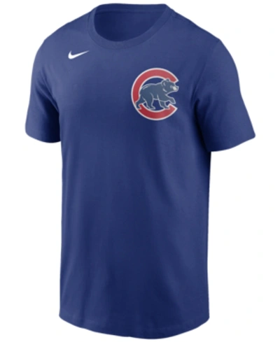 Shop Nike Chicago Cubs Men's Swoosh Wordmark T-shirt In Royalblue