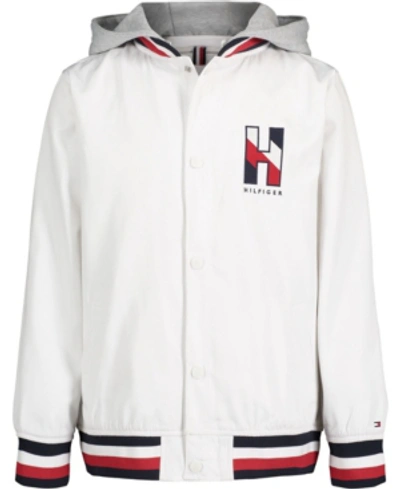 politi Saucer heroisk Tommy Hilfiger Kids' Toddler Boys Satin Bomber Jacket With Hood In Bright  White | ModeSens