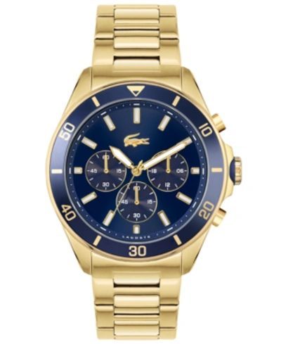 Shop Lacoste Men's Chronograph Tiebreaker Gold-tone Bracelet Watch 44mm