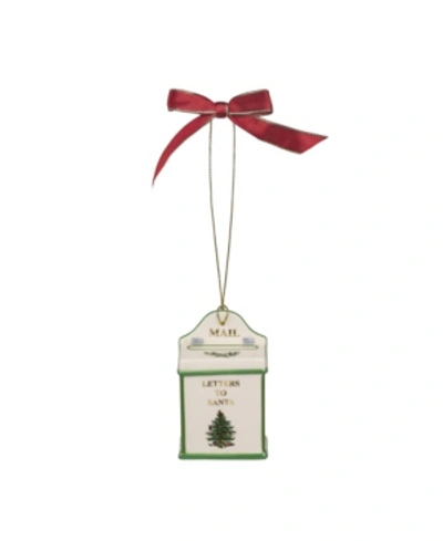 Spode Letters To Santa Ornament In White Multi