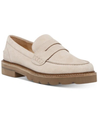 Shop Anne Klein Elia Lug Sole Loafers In Taupe