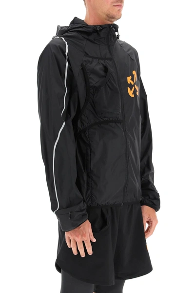 Shop Off-white Active Windproof Jacket In Black