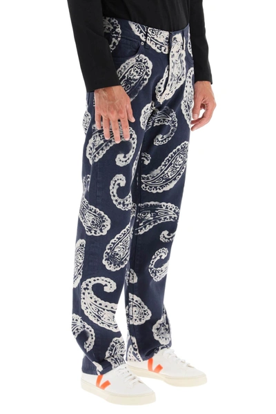 Shop 424 Paisley Jeans In Blue,white