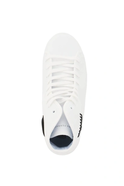 Shop Chiara Ferragni High Leather Sneakers In White