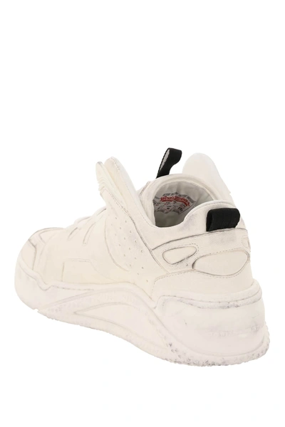 Shop Gcds Slim Skate Logo Sneakers In White,black