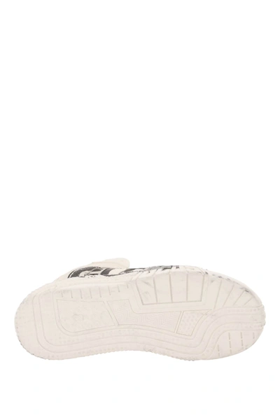 Shop Gcds Slim Skate Logo Sneakers In White,black