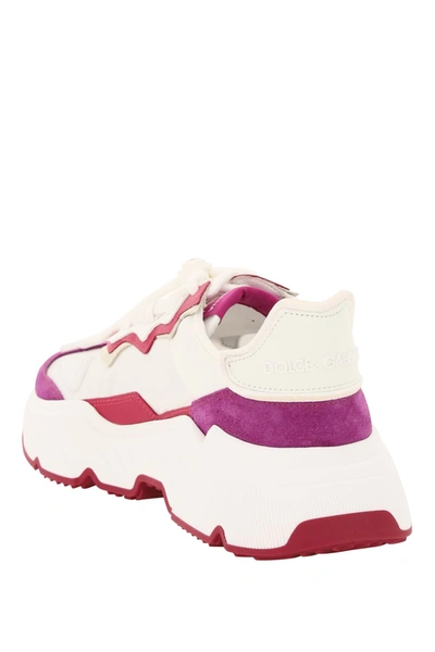 Shop Dolce & Gabbana Multicolor Daymaster Sneakers In White,purple,fuchsia