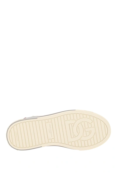 Shop Dolce & Gabbana Custom 2.zero Sneakers In White,beige,red,grey