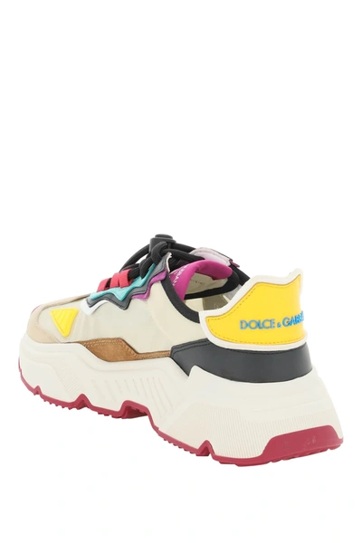 Shop Dolce & Gabbana Multicolor Daymaster Sneakers In Beige,black,yellow,green