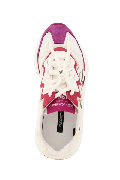 Shop Dolce & Gabbana Multicolor Daymaster Sneakers In White,purple,fuchsia