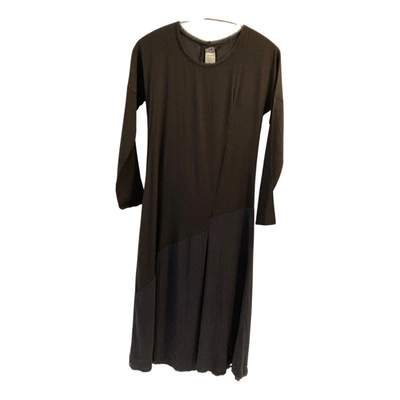 Pre-owned Kristensen Du Nord Silk Maxi Dress In Anthracite