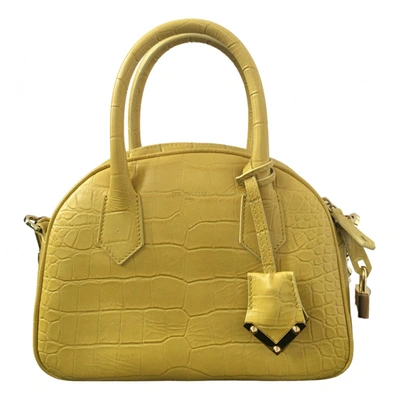 Pre-owned The Kooples Irina Leather Crossbody Bag In Yellow