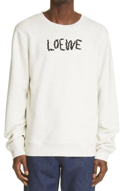 Loewe Joe Brainard Logo-embroidered Cotton-jersey Sweatshirt In 