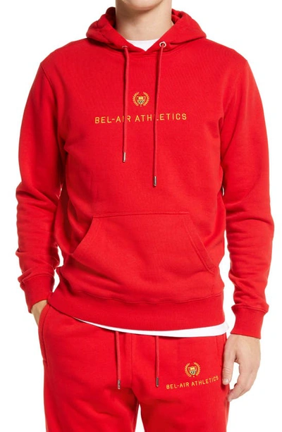 Shop Bel-air Athletics Academy Hoodie In Academy Red
