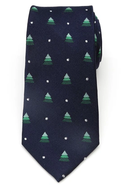 Shop Cufflinks, Inc Holiday Tree Silk Tie In Navy