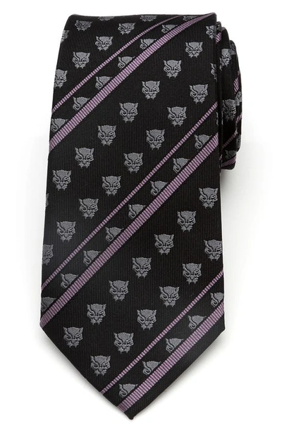 Shop Cufflinks, Inc Black Panther Stripe Silk Tie