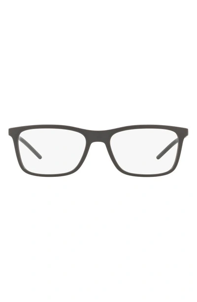 Shop Dolce & Gabbana 53mm Rectangular Optical Glasses In Matte Grey
