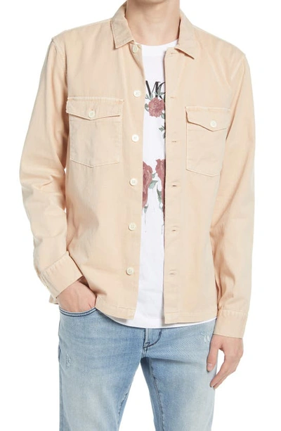 Shop Allsaints Spotter Button-up Shirt Jacket In Peach Pink