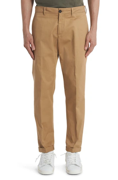 Shop Golden Goose Stretch Cotton Chino Pants In Beige