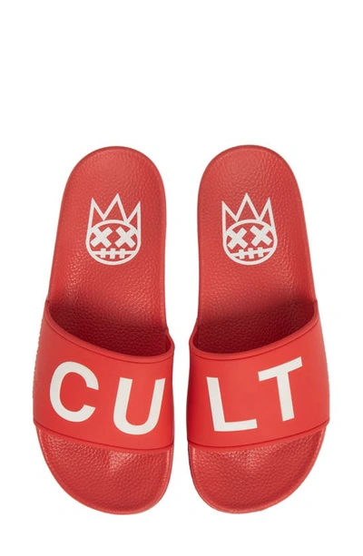 Shop Cult Of Individuality Slides With Socks In Red