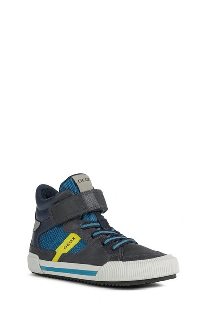 Geox Boy's Alonisso Mesh Textile High-top Sneakers, Toddler/kids In  Navy/lime | ModeSens