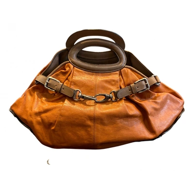 MARNI Pre-owned Leather Handbag In Orange
