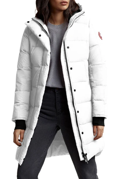 Shop Canada Goose Alliston Packable Down Jacket In North Star White