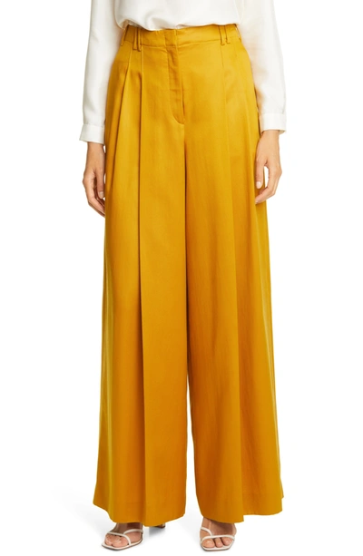 Shop Partow Wren Wide Leg Trousers In Saffron