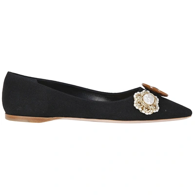 Shop Miu Miu Women's Ballet Flats Ballerinas In Black