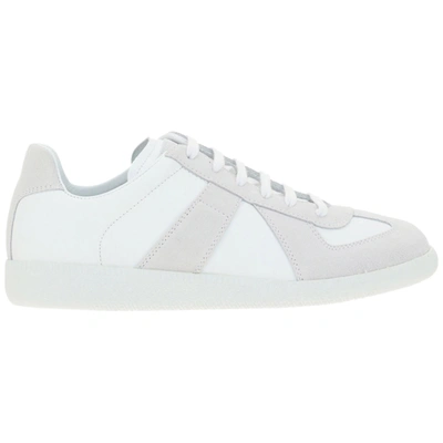 Shop Maison Margiela Men's Shoes Leather Trainers Sneakers  Replica In White