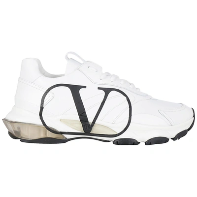 Shop Valentino Men's Shoes Leather Trainers Sneakers Men's Shoes Leather Trainers Sneakers Vlogo In White