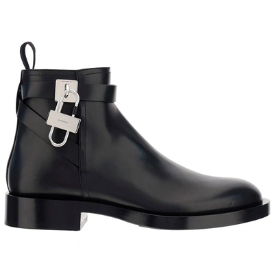 Shop Givenchy Men's Genuine Leather Ankle Boots In Black