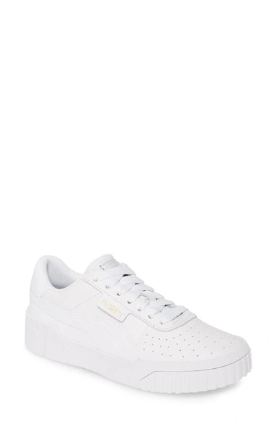 Shop Puma Cali Sneaker In  White/  White/ Pink