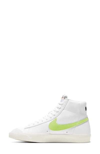 Shop Nike Blazer Mid '77 High Top Sneaker In White/ Barely Volt/ Crimson