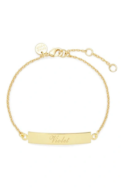 Shop Brook & York Elena Personalized Name Bracelet In Gold