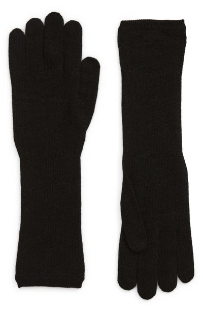 Shop Max Mara Oglio Long Cashmere Gloves In Black